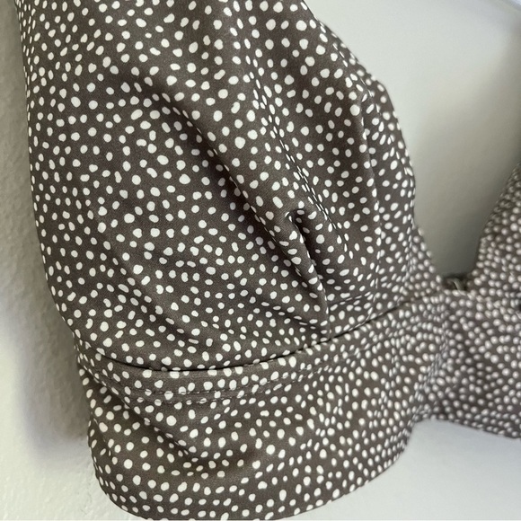 NWT Byron Bay Women's Ellie Bralette‎ Bikini Top in Taupe Polka Dot Size 6 - Picture 9 of 12